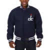 Washington Wizards Full Wool One Color Navy Varsity Jacket