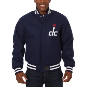 Washington Wizards Full Wool One Color Navy Varsity Jacket