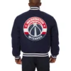 Washington Wizards Full Wool One Color Navy Varsity Jacket - Image 2