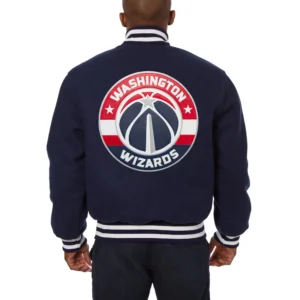 Alternative view of Washington Wizards Full Wool One Color Navy Varsity Jacket