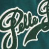 Pelle Pelle World Famous Green/White Wool & Leather Varsity Jacket - Image 8