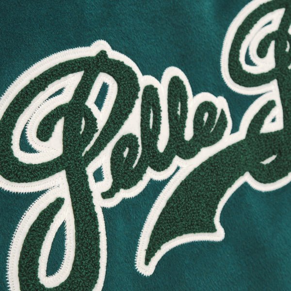 Pelle Pelle World Famous Green/White Wool & Leather Varsity Jacket - Image 8
