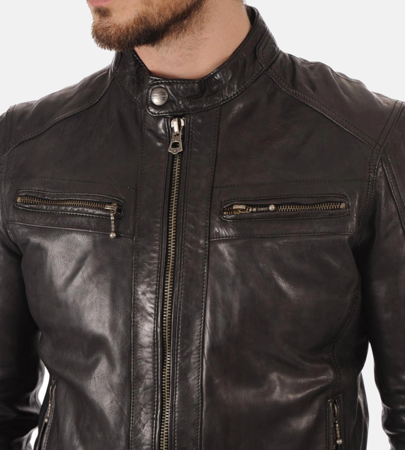 Men's Athens Black Hooded Genuine Leather Jacket - Image 5