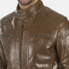 Men's Erico Molton Mocca Hoodie Genuine Buffalo Jacket - Image 5