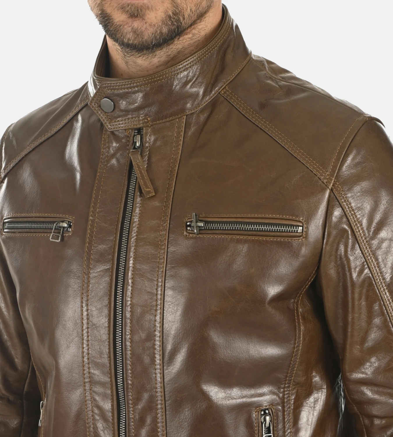 Men's Erico Molton Mocca Hoodie Genuine Buffalo Jacket - Image 5