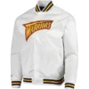Golden State Warriors Throwback Wordmark Raglan Satin Jacket
