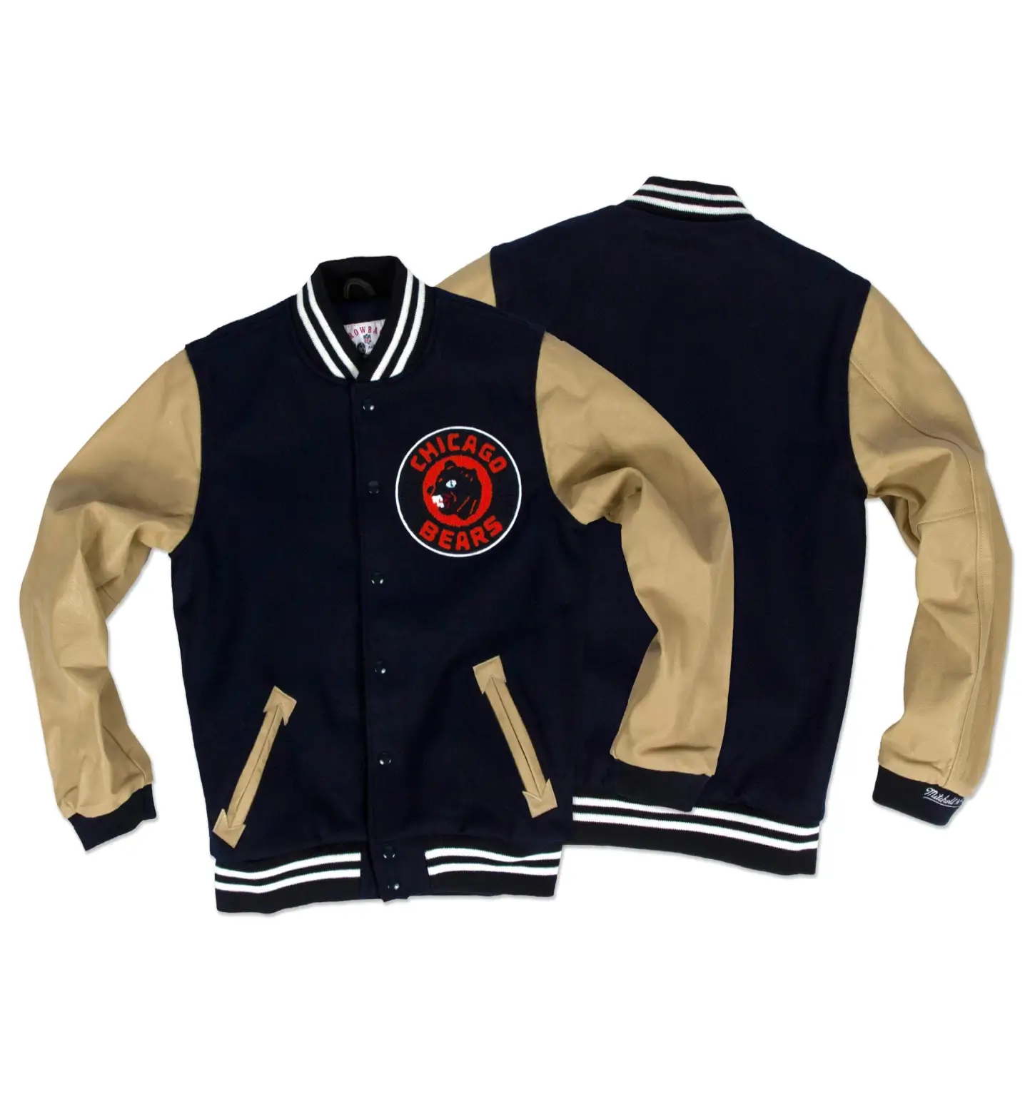 1958 Authentic Vintage Wool & Leather Jacket Chicago Bears - Image 3