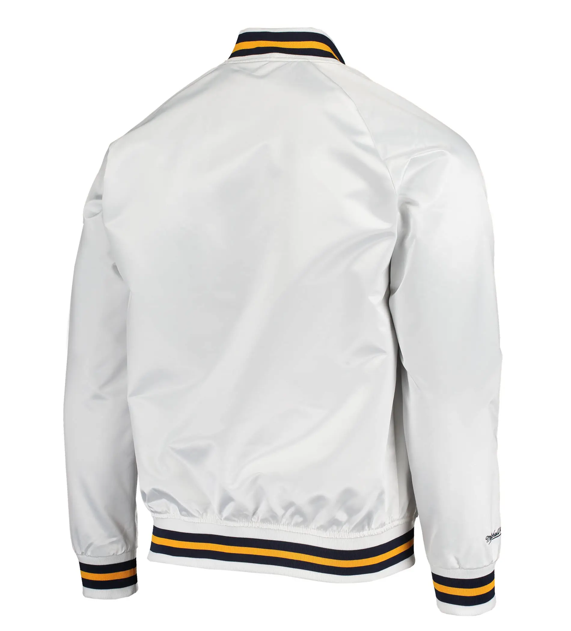 Golden State Warriors Throwback Wordmark Raglan Satin Jacket