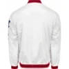 San Francisco 49ers City Collection Satin White Varsity Jacket - Image 2