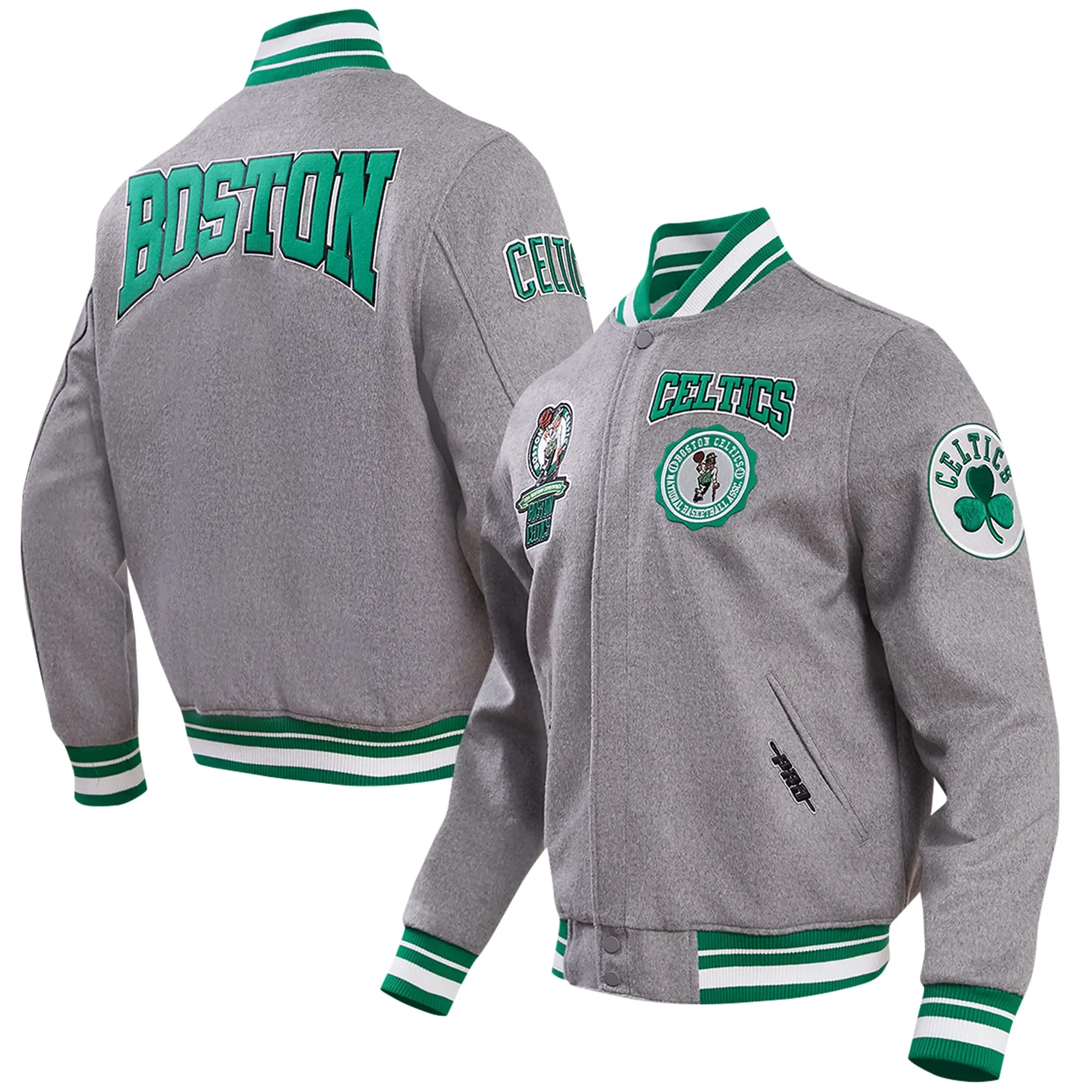 Men's Boston Celtics Retro Classic Pro Standard Varsity Jacket - Image 3