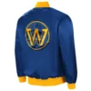 Alternative view of Golden State Warriors The Ambassador Satin Varsity Jacket