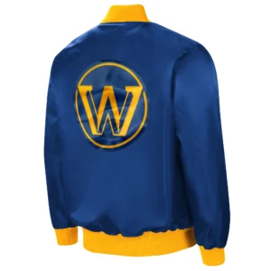 Alternative view of Golden State Warriors The Ambassador Satin Varsity Jacket