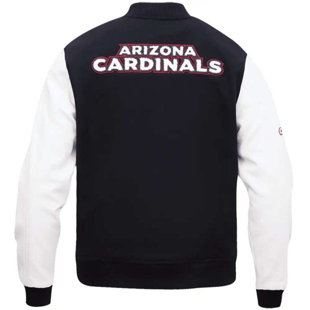 Arizona Cardinals Classic Rib Wool & Leather Varsity Jacket - Image 2