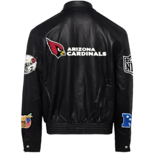 Alternative view of Arizona Cardinals Jeff Hamilton Full Leather Varsity Jacket