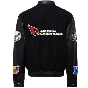 Alternative view of Arizona Cardinals Jeff Hamilton Wool & Leather Varsity Jacket