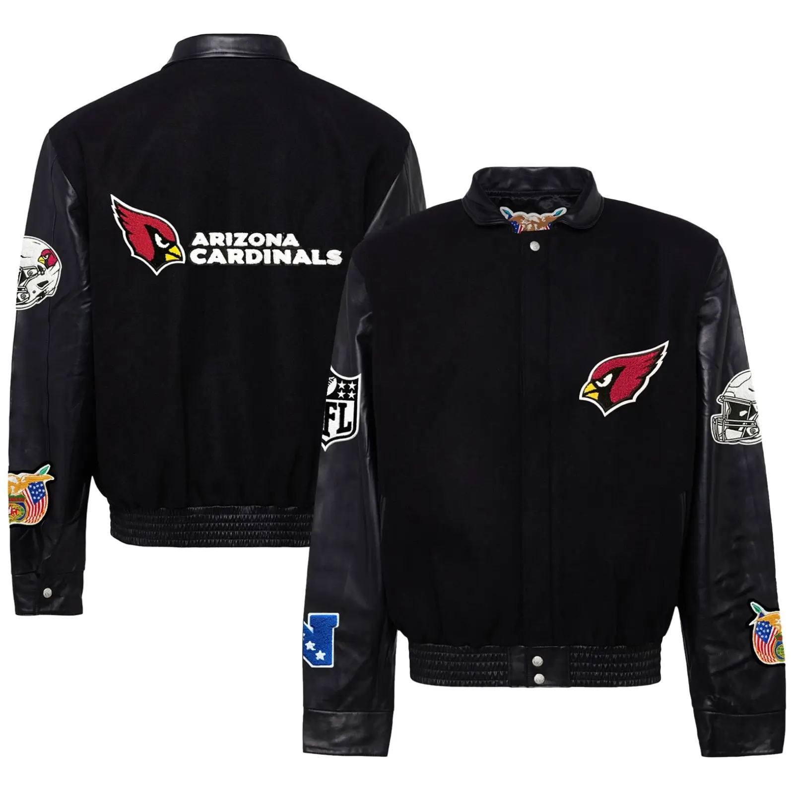 Arizona Cardinals Jeff Hamilton Wool & Leather Varsity Jacket - Image 3