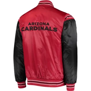 Alternative view of Arizona Cardinals Starter Cardinal The Enforcer Satin Varsity Full-Snap Varsity Jacket