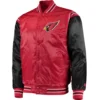 Arizona Cardinals Starter Cardinal The Enforcer Satin Varsity Full-Snap Varsity Jacket