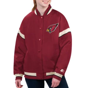 Arizona Cardinals Starter Cardinal Tournament Full-Snap Satin Varsity Jacket