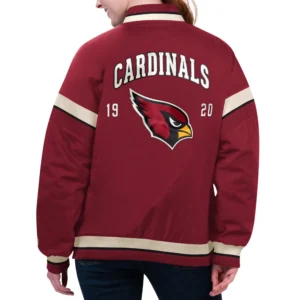 Alternative view of Arizona Cardinals Starter Cardinal Tournament Full-Snap Satin Varsity Jacket