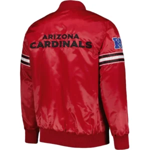 Alternative view of Arizona Cardinals The Power Forward Full-Snap Satin Varsity Jacket