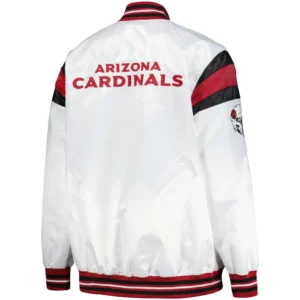 Alternative view of Arizona Cardinals Starter Vintage Full-Snap Satin Varsity White Jacket