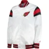 Arizona Cardinals Starter Vintage Full-Snap Satin Varsity White Jacket