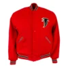 Atlanta Falcons Letterman 1967 Authentic Red Wool Varsity Jacket