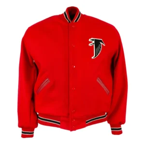 Atlanta Falcons Letterman 1967 Authentic Red Wool Varsity Jacket