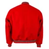 Atlanta Falcons Letterman 1967 Authentic Red Wool Varsity Jacket - Image 2