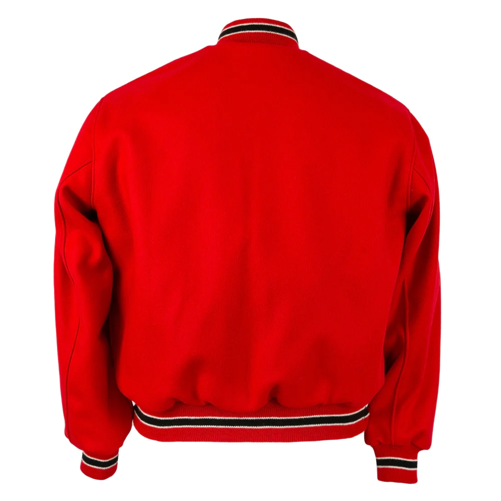 Atlanta Falcons Letterman 1967 Authentic Red Wool Varsity Jacket - Image 2