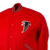 Atlanta Falcons Letterman 1967 Authentic Red Wool Varsity Jacket - Image 3