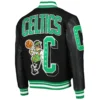 Boston Celtics Mash Up Wool & Leather Varsity Jacket - Image 2