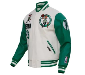 Boston Celtics Retro Classic Wool & Leather Varsity Jacket