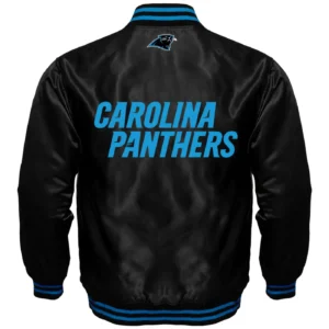 Alternative view of Carolina Panthers Letterman Football Players Satin Varsity Jacket