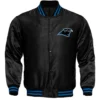 Carolina Panthers Letterman Football Players Satin Varsity Jacket