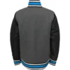 Carolina Panthers Letterman Wool & Satin Varsity Jacket - Image 2