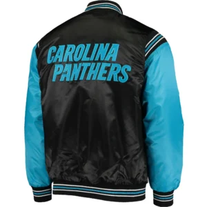 Alternative view of Carolina Panthers The Enforcer Satin Varsity Jacket