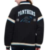 Carolina Panthers Starter Black Women’s Tournament Satin Varsity Jacket - Image 2