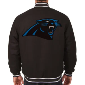 Alternative view of Carolina Panthers Full Wool One Color Varsity Jacket