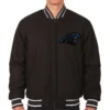 Carolina Panthers Full Wool One Color Varsity Jacket