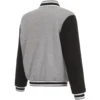 Carolina Panthers Full Wool Two Tone Varsity Jacket Gray & Black - Image 2
