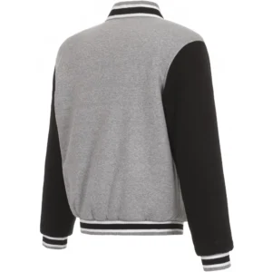 Alternative view of Carolina Panthers Full Wool Two Tone Varsity Jacket Gray & Black
