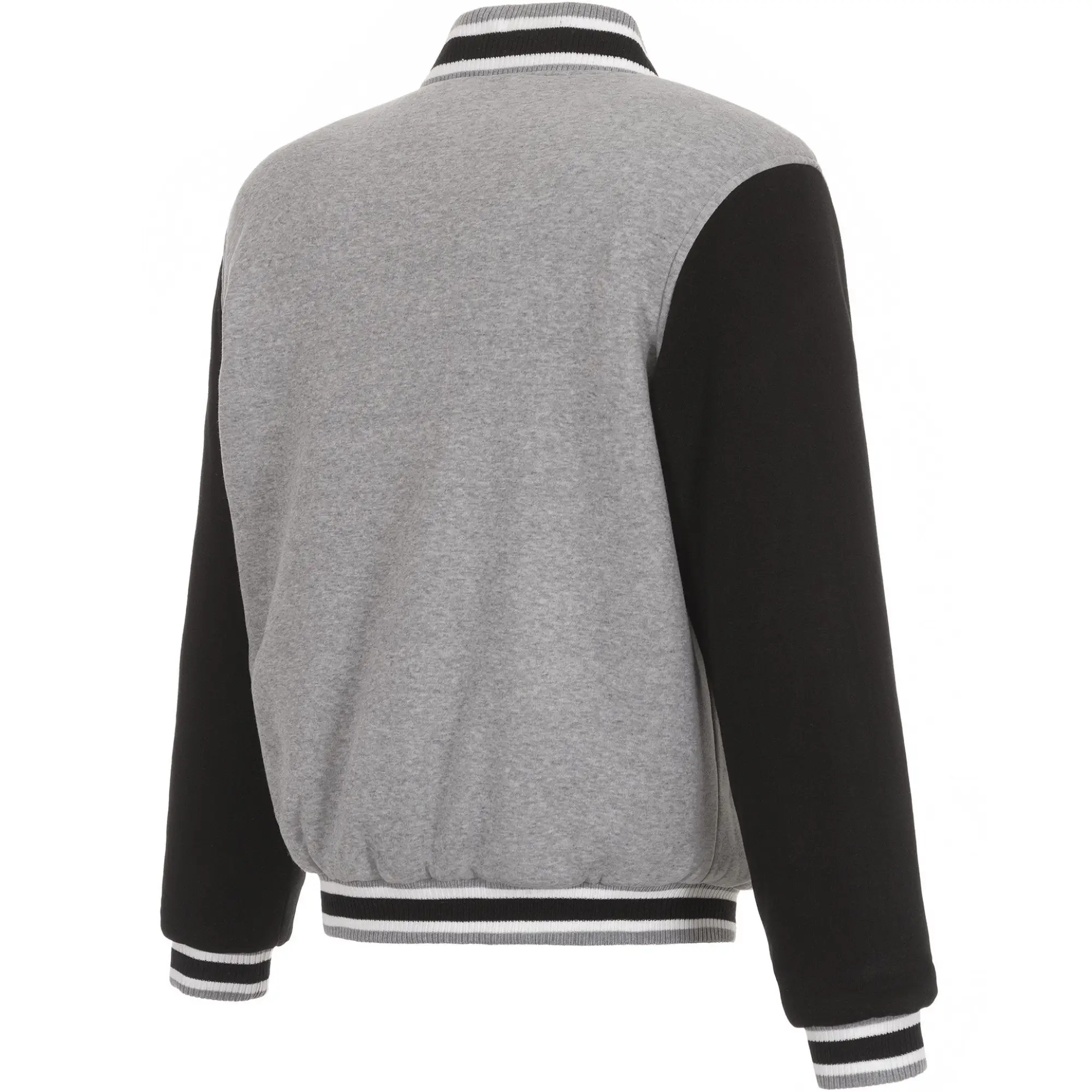 Carolina Panthers Full Wool Two Tone Varsity Jacket Gray & Black - Image 2
