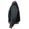 Chicago Bears 1958 Letterman Authentic Navy/Black Wool & Leather Varsity Jacket - Image 3