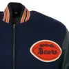 Chicago Bears 1958 Letterman Authentic Navy/Black Wool & Leather Varsity Jacket - Image 4