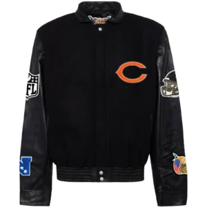 Chicago Bears Jeff Hamilton Wool & Leather Varsity Jacket