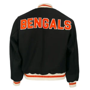 Alternative view of Cincinnati Bengals Letterman 1968 Authentic Wool Varsity Jacket