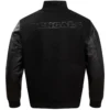 Cincinnati Bengals Classic Rib Black Wool & leather Varsity Jacket - Image 2