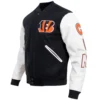 Cincinnati Bengals Classic Rib Wool & leather Varsity Jacket - Image 3